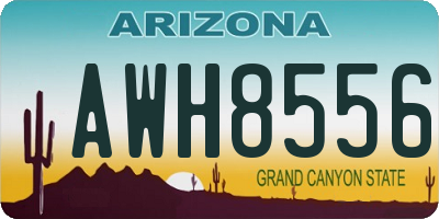 AZ license plate AWH8556