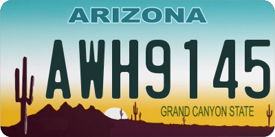 AZ license plate AWH9145