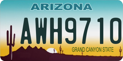 AZ license plate AWH9710