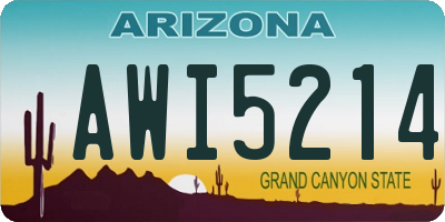 AZ license plate AWI5214