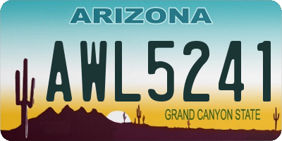 AZ license plate AWL5241