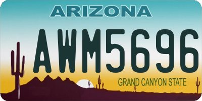 AZ license plate AWM5696