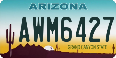 AZ license plate AWM6427