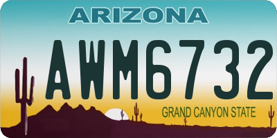 AZ license plate AWM6732