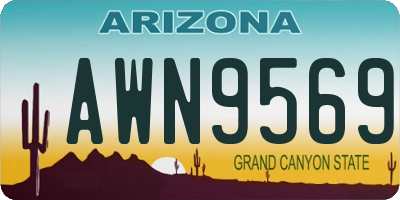 AZ license plate AWN9569