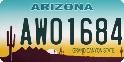 AZ license plate AWO1684
