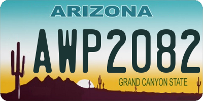 AZ license plate AWP2082