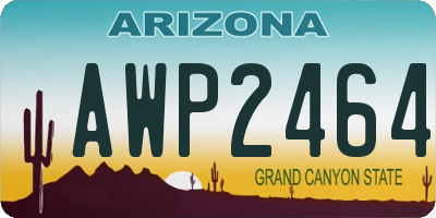 AZ license plate AWP2464