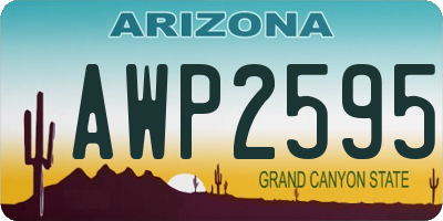AZ license plate AWP2595