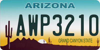 AZ license plate AWP3210