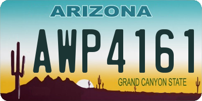 AZ license plate AWP4161