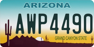 AZ license plate AWP4490