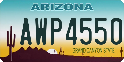 AZ license plate AWP4550