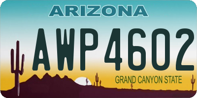 AZ license plate AWP4602