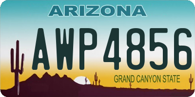 AZ license plate AWP4856
