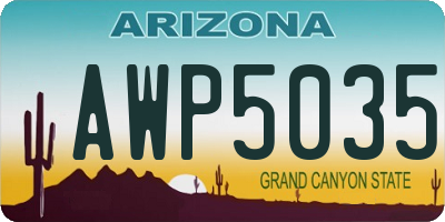 AZ license plate AWP5035