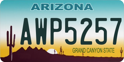 AZ license plate AWP5257