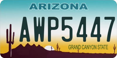 AZ license plate AWP5447