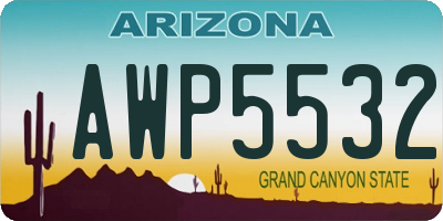 AZ license plate AWP5532