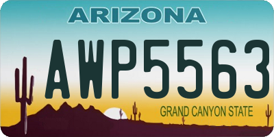 AZ license plate AWP5563
