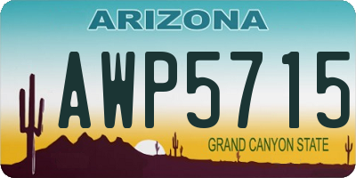 AZ license plate AWP5715