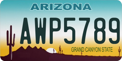 AZ license plate AWP5789
