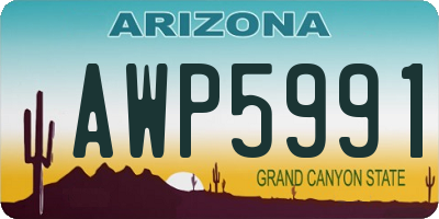 AZ license plate AWP5991