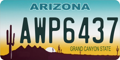 AZ license plate AWP6437
