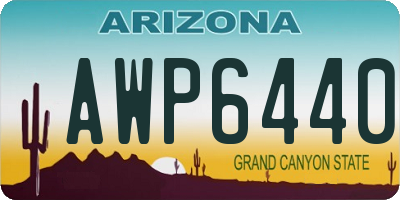 AZ license plate AWP6440