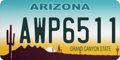 AZ license plate AWP6511