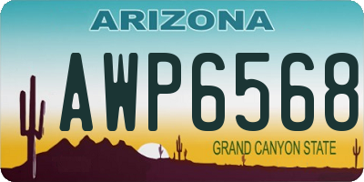 AZ license plate AWP6568