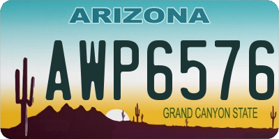 AZ license plate AWP6576