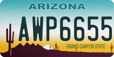 AZ license plate AWP6655