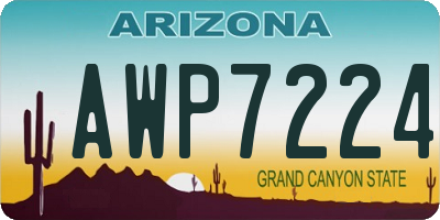 AZ license plate AWP7224