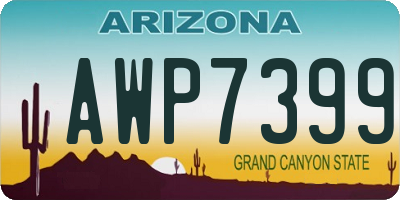 AZ license plate AWP7399