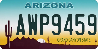 AZ license plate AWP9459