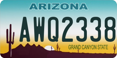 AZ license plate AWQ2338