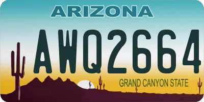 AZ license plate AWQ2664
