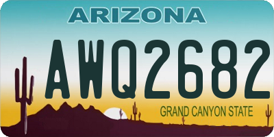AZ license plate AWQ2682