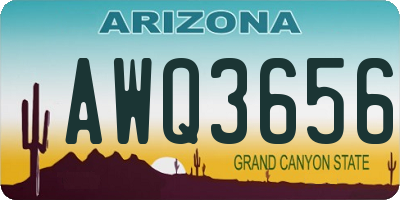 AZ license plate AWQ3656