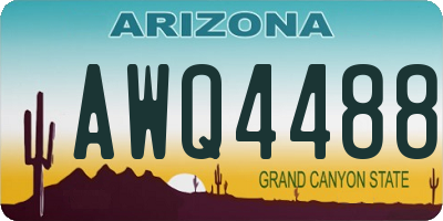 AZ license plate AWQ4488