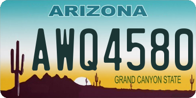 AZ license plate AWQ4580