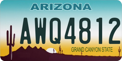 AZ license plate AWQ4812