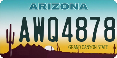 AZ license plate AWQ4878