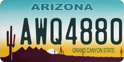 AZ license plate AWQ4880