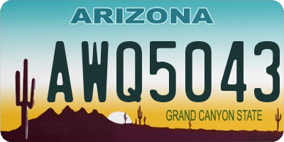 AZ license plate AWQ5043