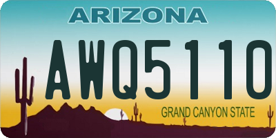 AZ license plate AWQ5110