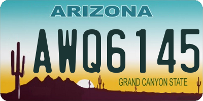 AZ license plate AWQ6145