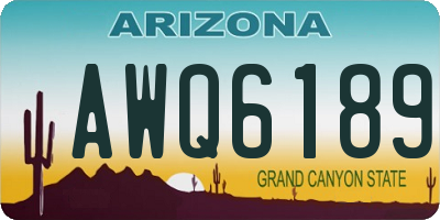 AZ license plate AWQ6189