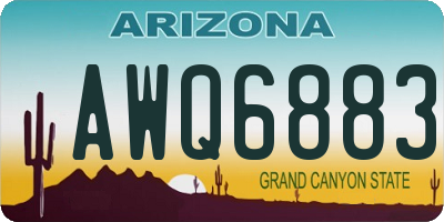 AZ license plate AWQ6883
